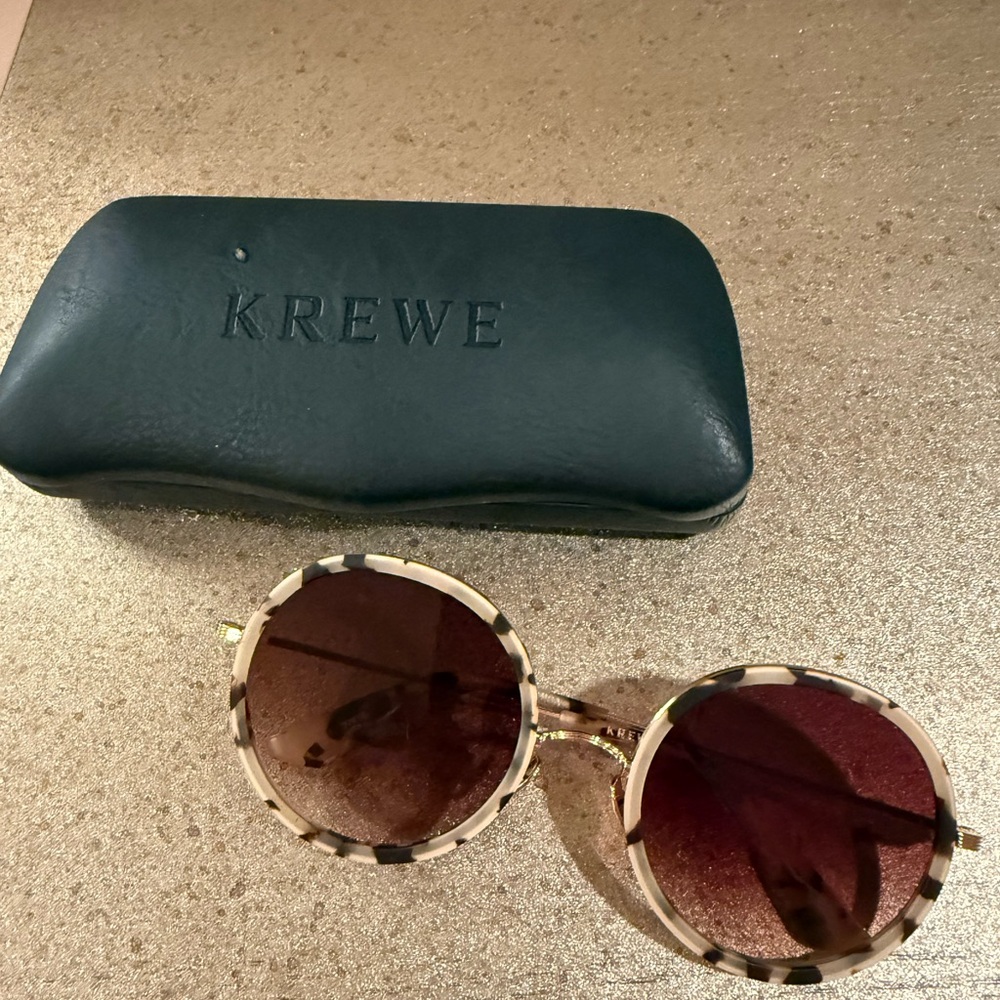 KREWE Round Sunglasses with Case